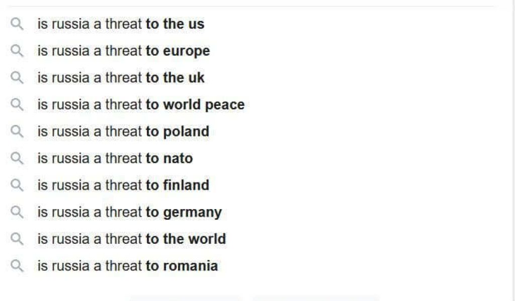 На Reddit высмеяли результаты запроса «Россия угрожает», но в русском Google ситуация не лучше