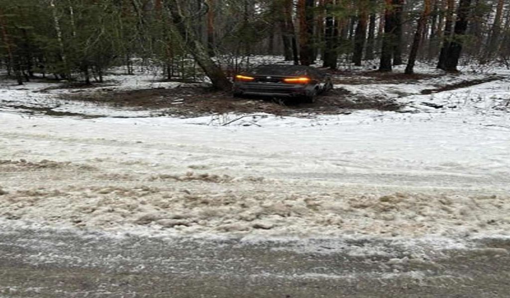 Водитель BMW сбил пешехода и сам оказался в кювете