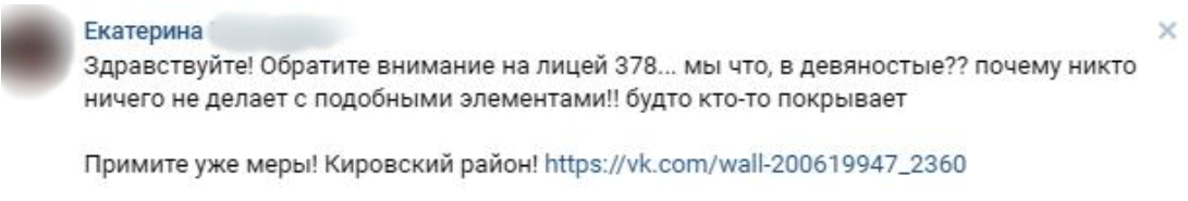 Администрация Кировского района не стала проверять жалобы поваров лицея №378 на недостачу продуктов